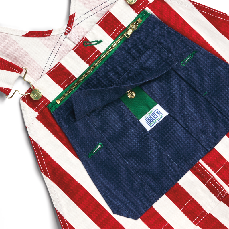 Liberty Men's American Flag Bib Overalls image number 3