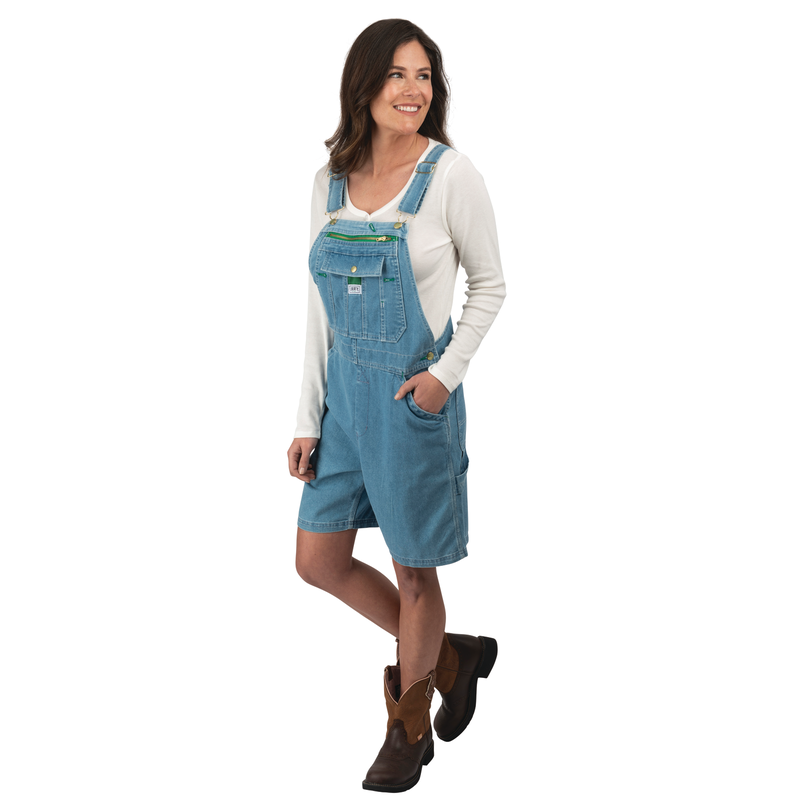 Liberty® Women's Denim Stonewashed Bib Shortall image number 7