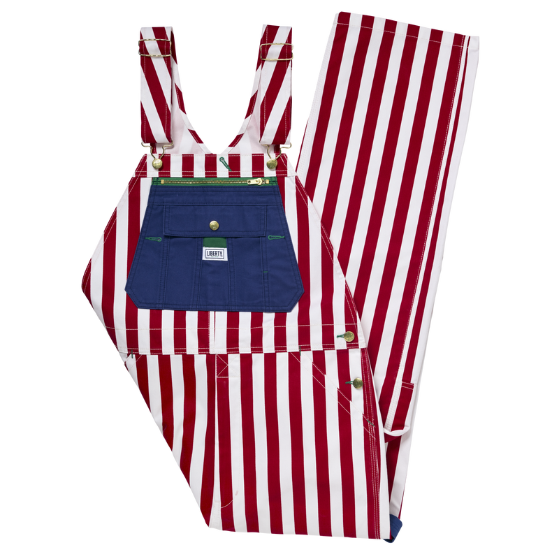 Liberty Men's American Flag Bib Overalls image number 0