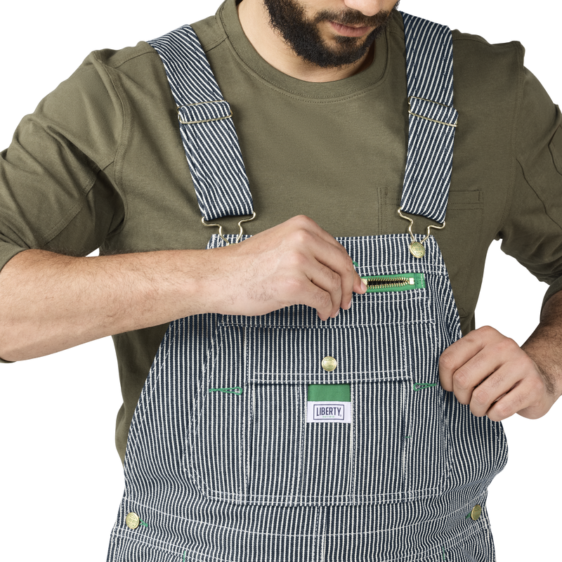 Liberty&reg; Hickory Stripe Bib Overalls image number 5