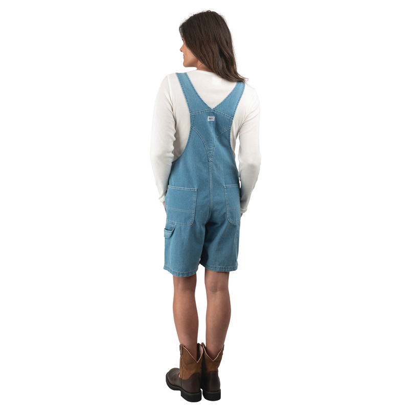 Liberty® Women's Denim Stonewashed Bib Shortall image number 1