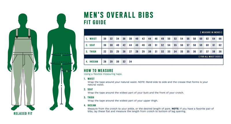 Liberty Overall Size Chart