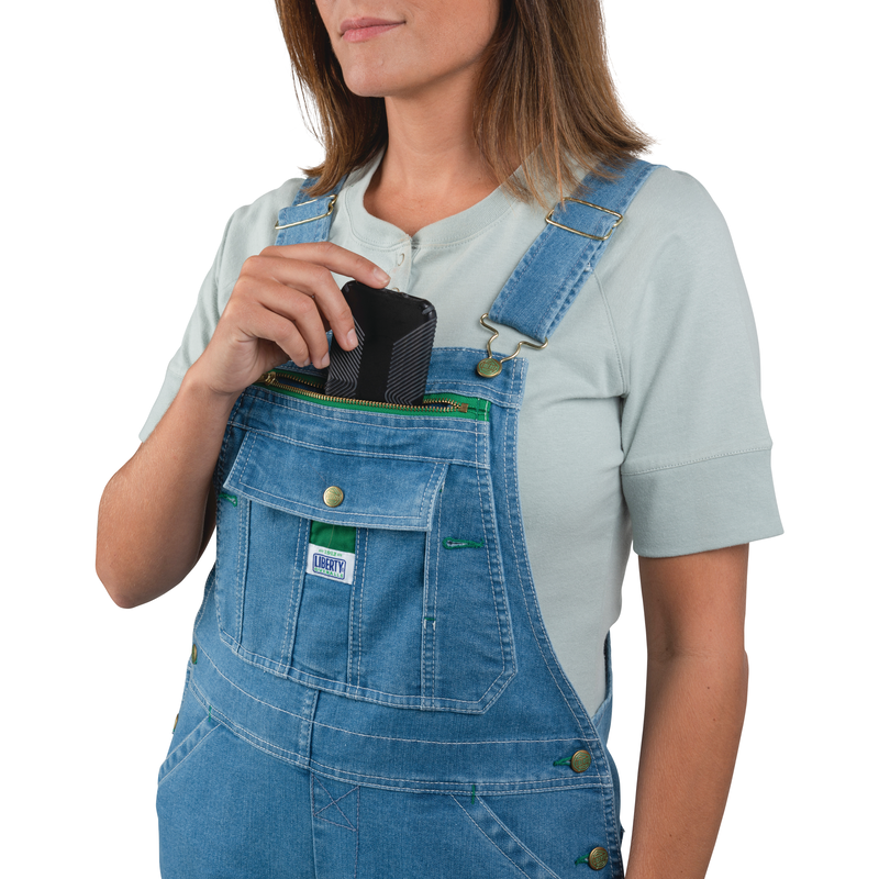 Liberty® Women's Denim Bib Overalls image number 2