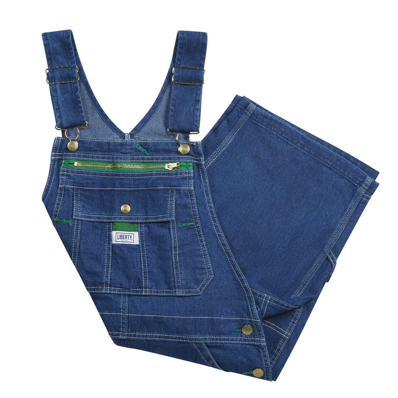 Liberty® Women's Denim Stonewashed Bib Shortall image number 0