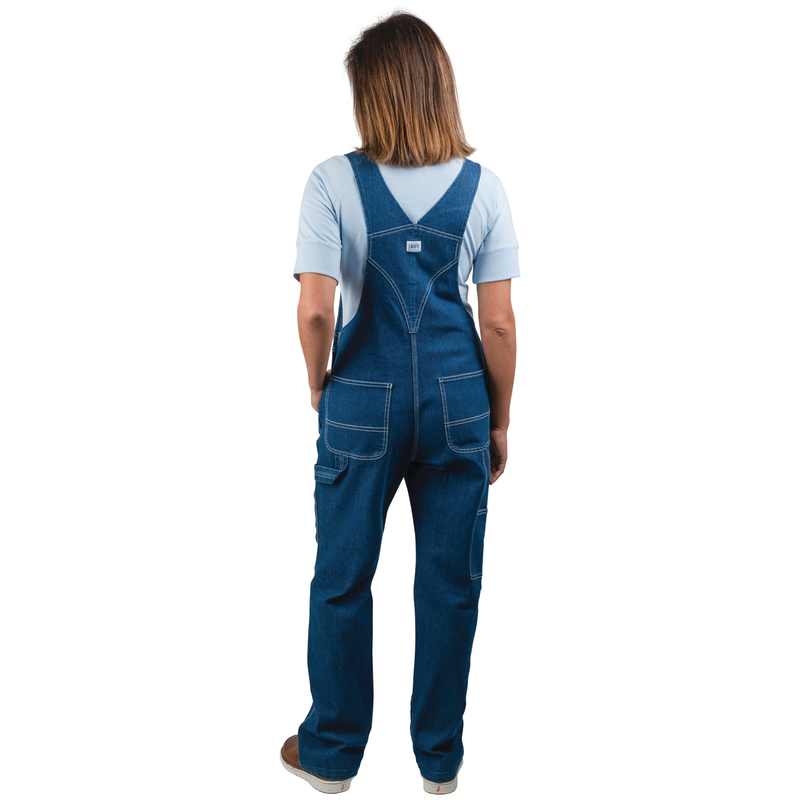 Womens blue online jean bib overalls
